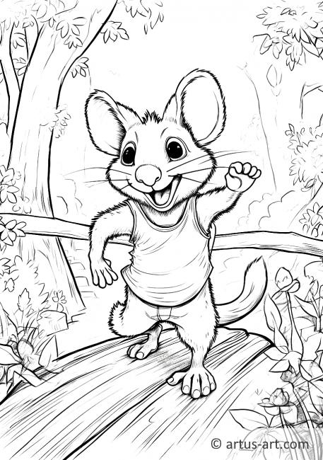Bandicoot Coloring Page For Kids